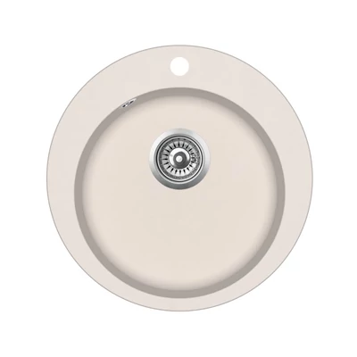 EVIDO Tondo kerek gránit mosogató, 505 mm, bézs