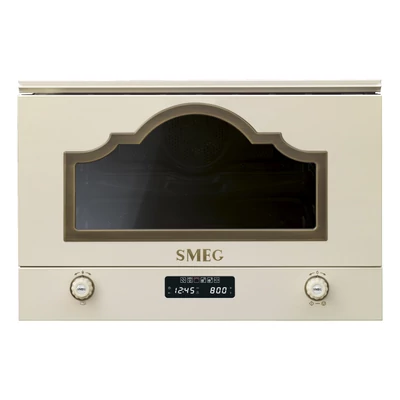 SMEG MIKROHULLÁMÚ SÜTŐ, Cortina design, beépíthető, 22 liter, bézs