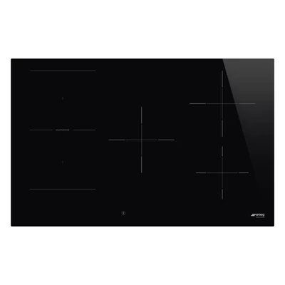 SMEG INDUKCIÓS FŐZŐLAP, Universal design, 80 cm, 5 főzőzóna, 1 MultiZone híd zóna, fekete üveg