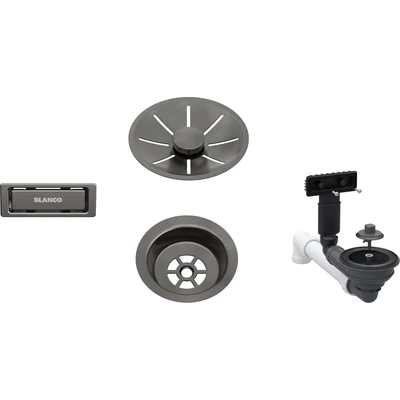 BLANCO lefolyó szett 1x3,5 InFino satin dark steel