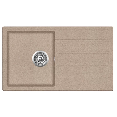 EVIDO Easy 45S gránit mosogató, 760 x 440 mm, avena, doboz nélkül, lefolyógarnitúrával