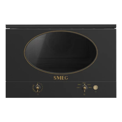 SMEG BEÉPÍTHETŐ MIKROHULLÁMÚ SÜTŐ, Colonial design, 22 liter, antracit