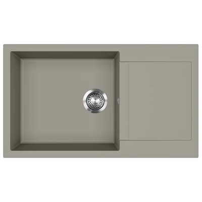 EVIDO Cubo XL 6S compact gránit mosogató, 860 x 500 mm, platina