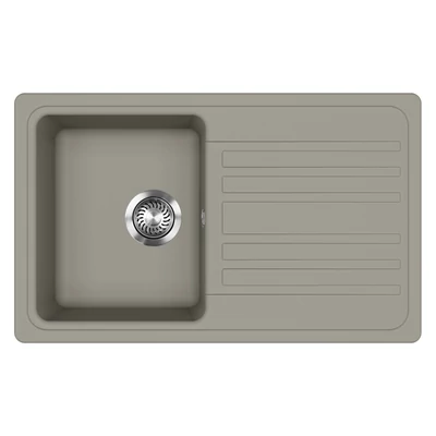 EVIDO Home 45S gránit mosogató, 765 x 460mm, platina