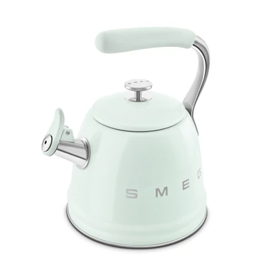 SMEG VÍZFORRALÓ TEÁSKANNA, retro, síppal, világoszöld