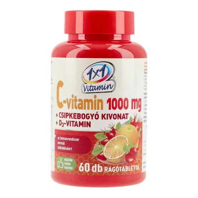 1x1 C-VIT.1000MG+D3-VIT.500NE RÁGÓTABL.