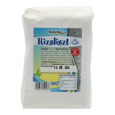 BONETTA RIZSLISZT GLUTÉNMENTES 500G