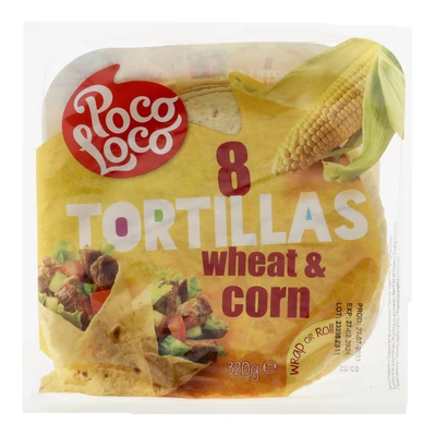POCO LOCO TORTILLA KUKORICALISZTBŐL