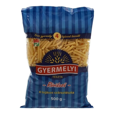 GYERMELYI TÉSZTA RÖVIDCSŐ 4 TOJÁS 500G