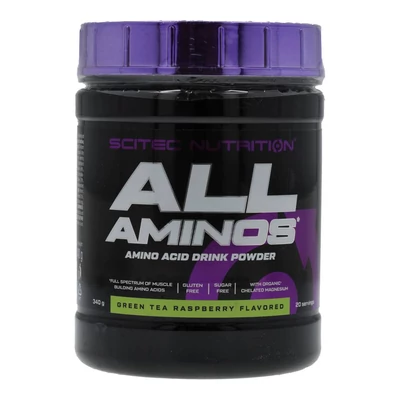 SCITEC ALL AMINOS ZÖLD TEA-MÁLNA 340G