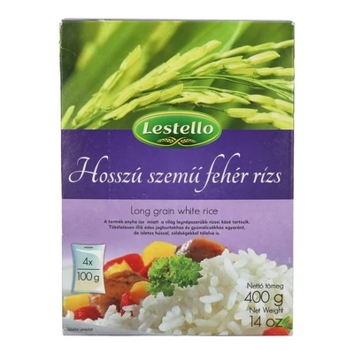 LESTELLO FEHÉR RIZS HOSSZÚ SZEMŰ 400G