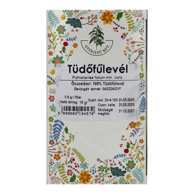 GYÓGYFŰ TÜDŐFŰLEVÉL TEA