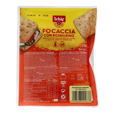 SCHAR FOCACCIA ROZMARINGOS GM VEGÁN 200G