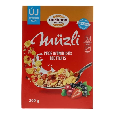 CERBONA MÜZLI PIROS GYÜMÖLCSÖS