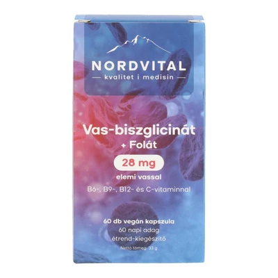 NORDVITAL VAS-BISZGL. VEG.KAPSZULA 60DB