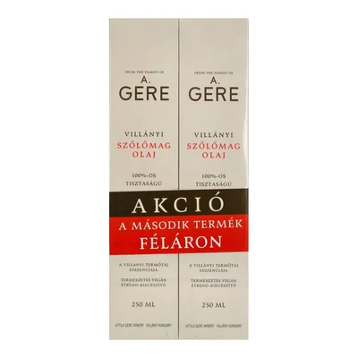 GERE VILLÁNYI SZŐLŐMAGOLAJ 2x500ML