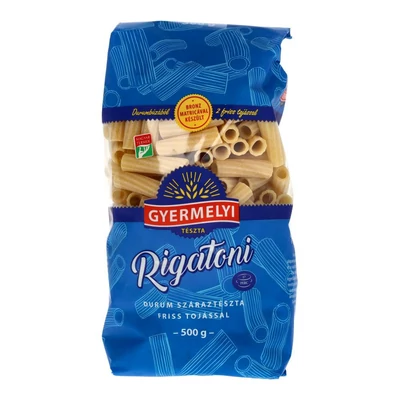 GYERMELYI TÉSZTA RIGATONI 2 TOJÁS 500G
