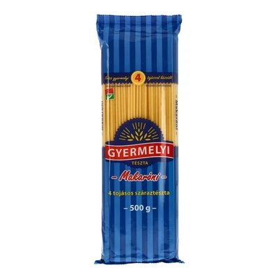 GYERMELYI TÉSZTA MAKARÓNI 4 TOJÁS 500G