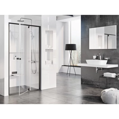 Pivot PDOP2-100 zuhanyajtó fekete+transparent