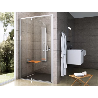 Pivot PDOP2-120 zuhanyajtó krómhatású+transparent *