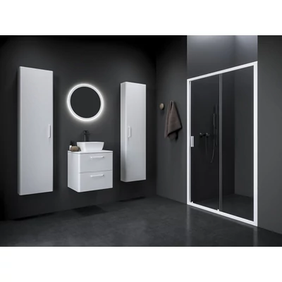 Blix II NBLDP2 120 zuhanyajtó matt fehér+transparent