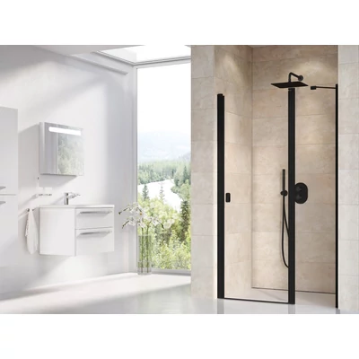 Chrome CSD2-100 zuhanyajtó fekete+transparent