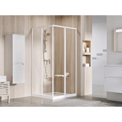 Supernova SRV2-100 195 S zuhanykabin fehér+transparent
