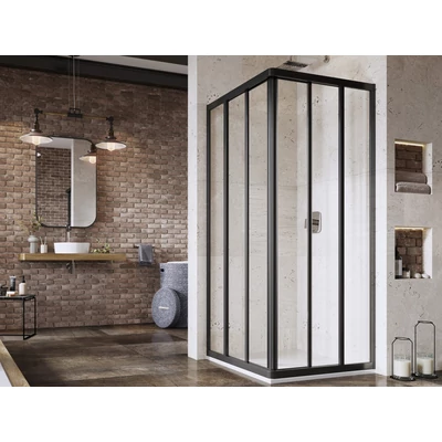 Supernova ASRV3-90 zuhanykabin-198 fekete+transparent