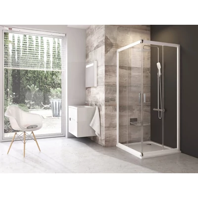 Blix BLRV2 80x80 zuhanykabin fehér+transparent