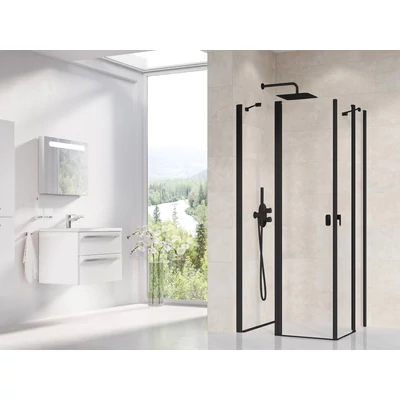 Chrome CRV2-120 zuhanyajtó fekete+transparent (1 oldal)