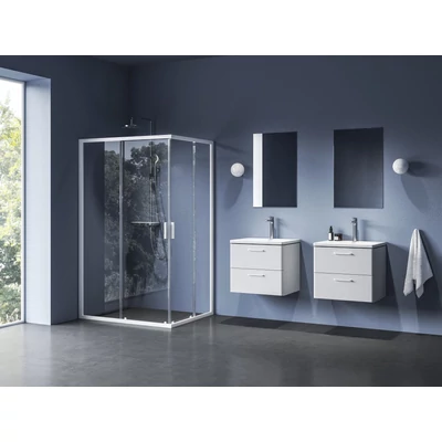 Blix II NBLRV2K 80 zuhanykabin matt fehér+transparent