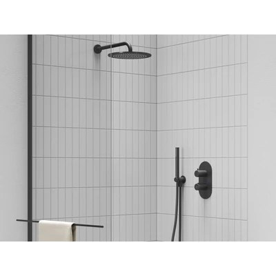 Espirit falba süllyesztett termosztátos csaptelep, kétutas, beslő egység nélkül ES 063.20BLM.O2.RB07C, Black Matt