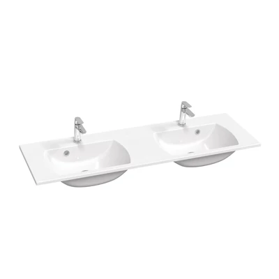 Classic Slim 130 duplamosdó fehér, furattal