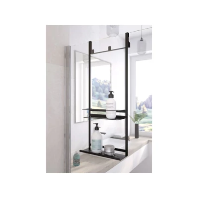 Mokko polc zuhanykabinhoz, fekete