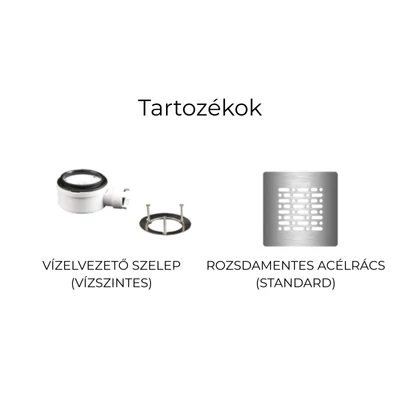 Smart Slate Natural zuhanytálca_80X100