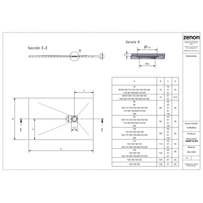Smart Slate Antracita zuhanytálca_90X90