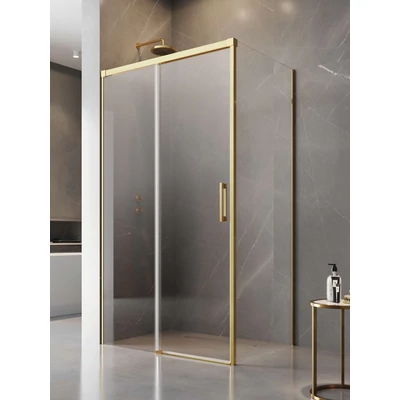 Idea Gold KDJ szögletes arany zuhanykabin 110x90 átlátszó jobbos