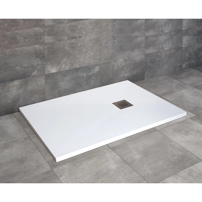 Kios F szögletes lapos fehér zuhanytálca 140x80 fehér