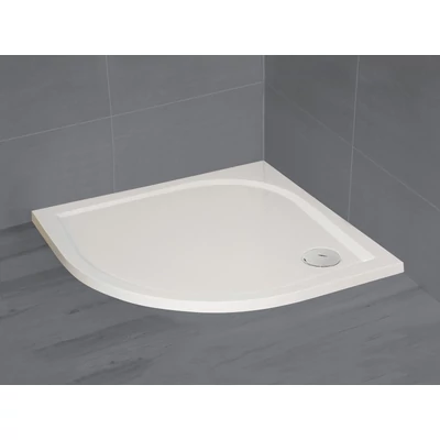 Paros A lapos íves zuhanytálca 80x80 fehér, ajándék szifonnal