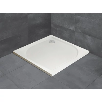 Paros C lapos szögletes zuhanytálca 90x90 fehér, ajándék szifonnal