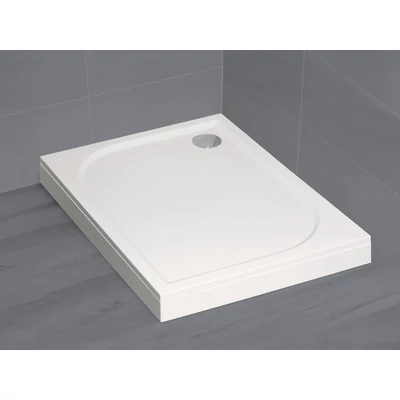 Paros D szögletes zuhanytálca előlappal 100x90 fehér, ajándék szifonnal