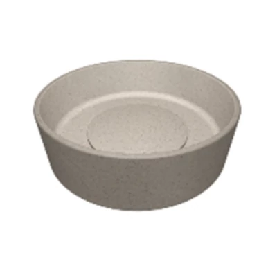 LAVEO PERL kerek gránit mosdó gránit click-clack leeresztővel, bézs