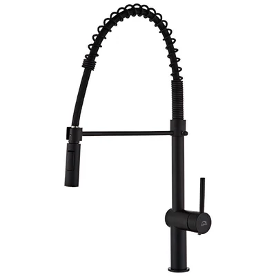 Laveo RHEA zuhanyváltós csaptelep rugós kiömlővel, matt fekete