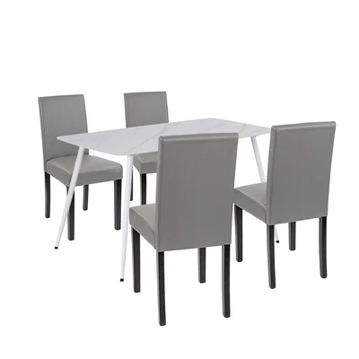 Megan 4+1 étkező garnitúra fehér-szürke
