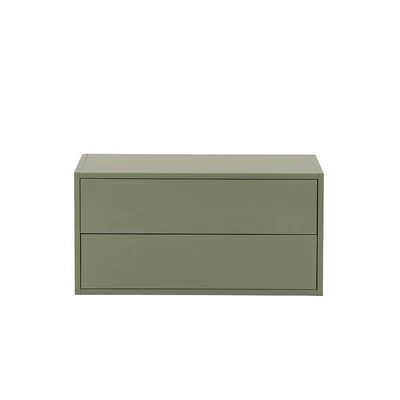 Boxie 2 fiókos fali szekrény 40x80x37 cm zöld