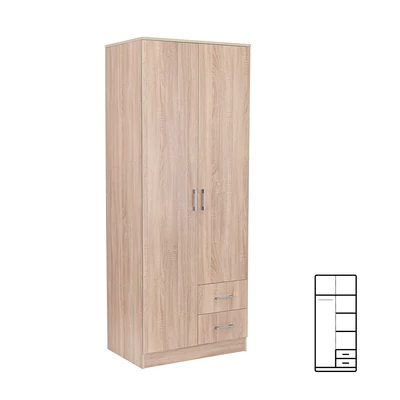 Miami gardróbszekrény 80x205 cm sonoma tölgy-sonoma tölgy