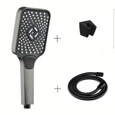 Caldo Freddo Blackspirit- 3 funkciós zuhanyfej-fali tartó-1,5 m csavarodásmentes gégecső-matt FEKETE