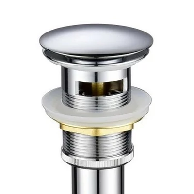 Klikk - klakk leeresztőszelep - KEREK - KRÓM - túlfolyós modókagylóhoz 5/4"