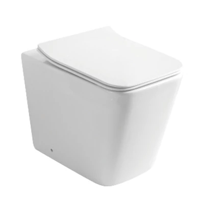 Eros ES QUADRO padlón álló WC - ülőkével komplett - perem nélküli öblítés - alsó / hátsó kifolyású