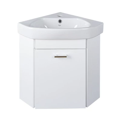 VivaStyle ARDA fali sarokszekrény CeraStyle ARDA porcelán sarokmosdóval 46 x 46 cm - JOBBOS